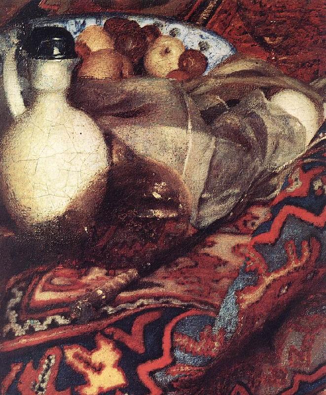 VERMEER VAN DELFT, Jan A Woman Asleep at Table (detail) ert Germany oil painting art
